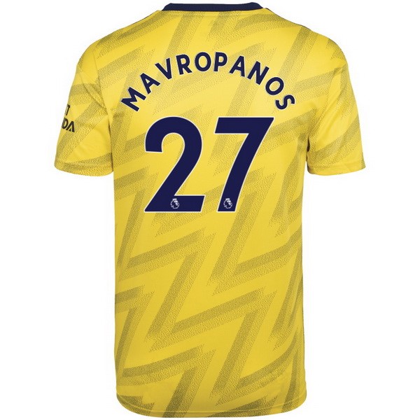 Camiseta Arsenal NO.27 Mavropanos Segunda equipación 2019-2020 Amarillo